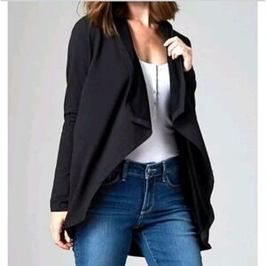 NYDJ Cardigan Womens XS Dark Gray Open Front Shirt Top NEW NWT